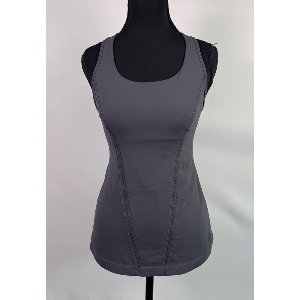 Lululemon Gray Racerback Athletic Tank Top Size Small - Picture 2 of 7